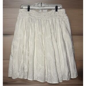Torrid White Embroidered Cottage Peasant Boho A-line Skirt Size 2 2X Country
